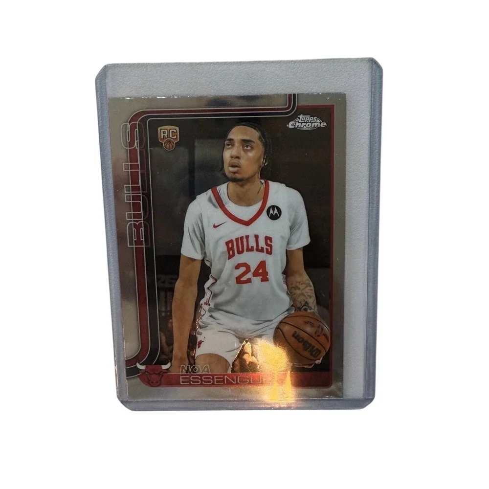 Noa Essengue Chicago Bulls Rookie Card Lot of 3 Topps Chrome Bowman Cards - Picture 4 of 6